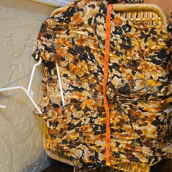 Notations Ruffled Sheer Top - Picture 7 of 9